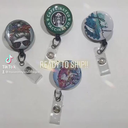 Jesus Is My Life Line Retractable Nurse Badge Reel: Christian ID Holder
